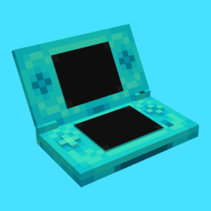 3D model of a blue Nintendo DS Lite